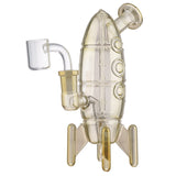 (WATER PIPE) 7" ROCKET - CLEAR GOLDEN