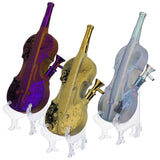 (WATER PIPE) 11" CELLO DESIGN WITH STAND - GOLDEN