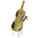 (WATER PIPE) 11" CELLO DESIGN WITH STAND - GOLDEN