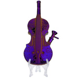 (WATER PIPE) 11" CELLO DESIGN WITH STAND - PURPLE