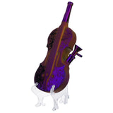 (WATER PIPE) 11" CELLO DESIGN WITH STAND - PURPLE