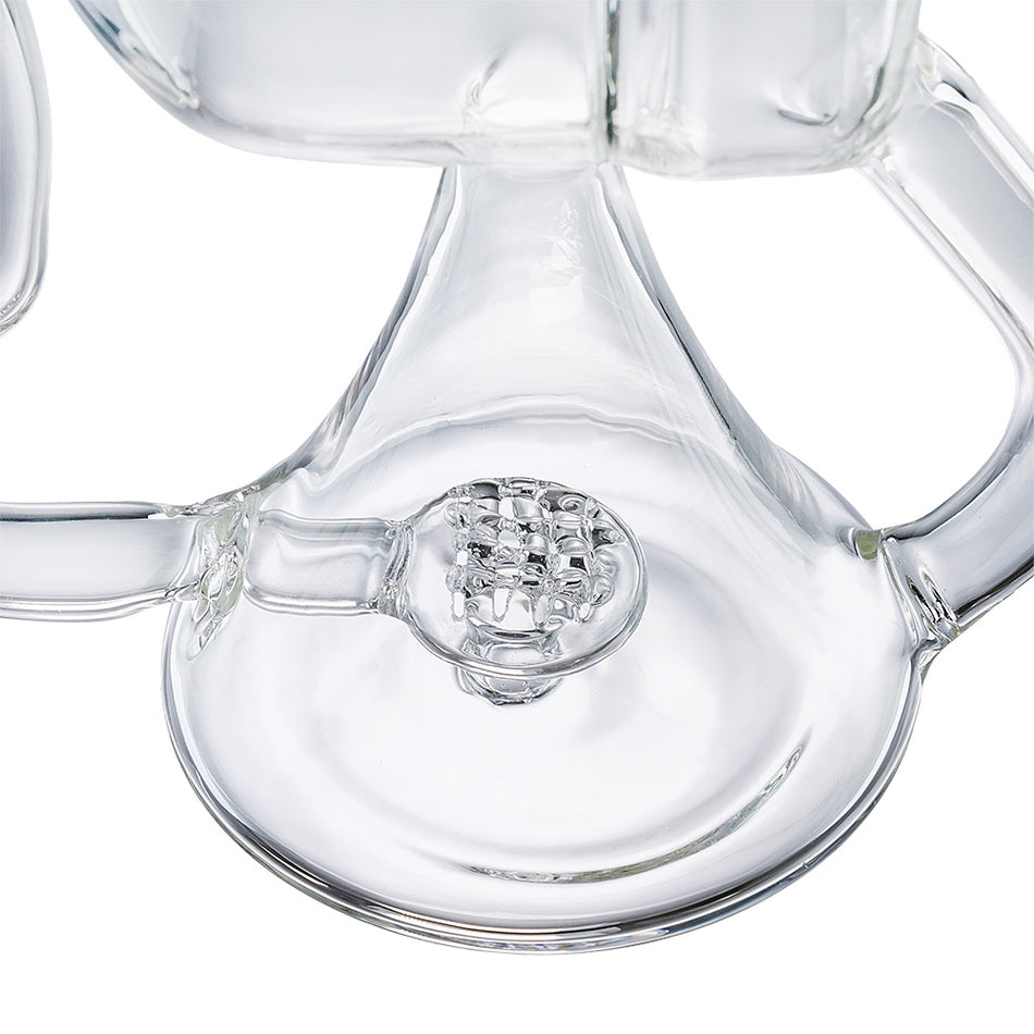 (WATER PIPE) 8" HIGH END "CAPSULE RECYCLER" - CLEAR