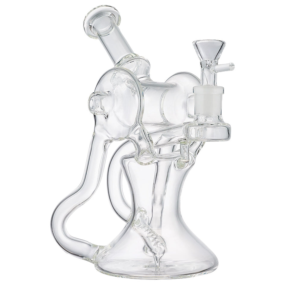 (WATER PIPE) 9.5" HIGH END "REACTOR RECYCLER" - CLEAR
