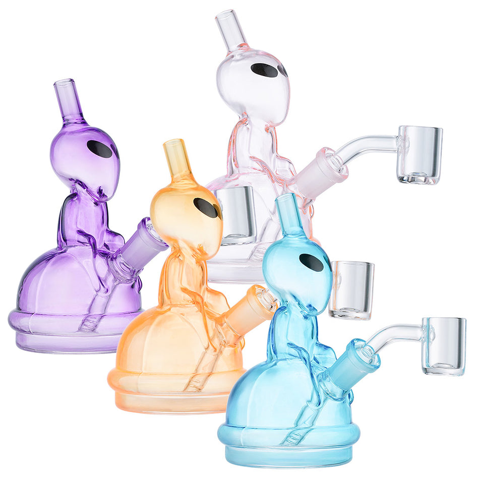 (RIG) 6" ALIEN ON SPACESHIP - BLUE