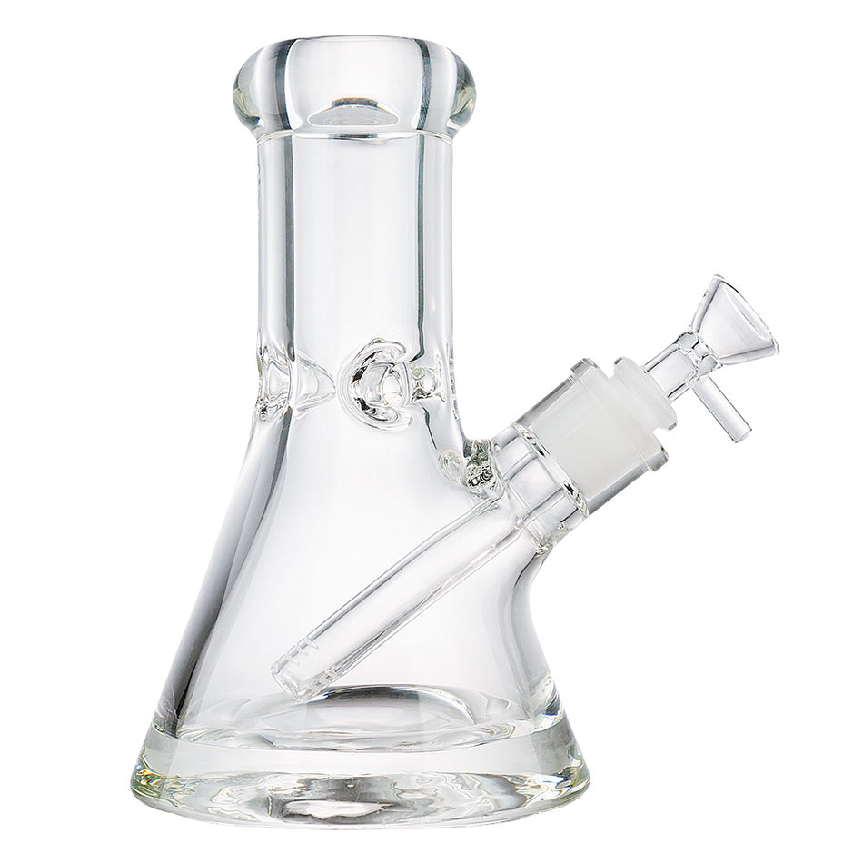 (WATER PIPE) 8" THICK 1" BOTTOM BEAKER - CLEAR