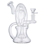 (WATER PIPE) 8.5" HIGH END "ORBIT RECYCLER" - CLEAR