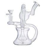 (WATER PIPE) 8.5" HIGH END "ORBIT RECYCLER" - CLEAR