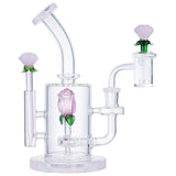 (WATER PIPE) 8.5" ROSE SET - JADE PINK