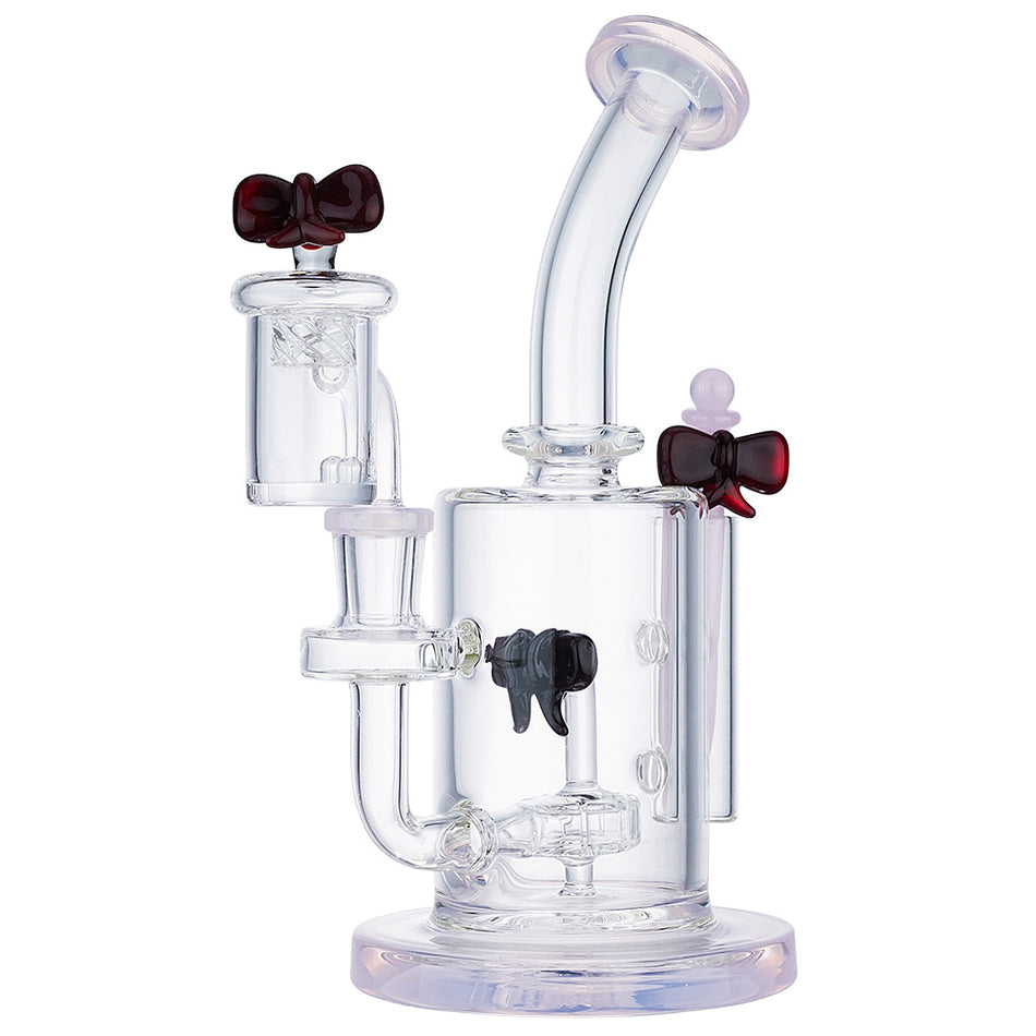 (RECYCLER) 7.5" THE BOWNOT SET - RED JADE PINK