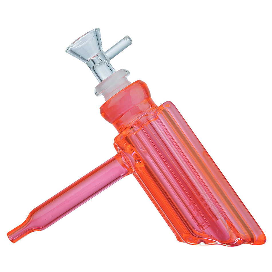 (BUBBLER) 5" SEE THRU BUBBLER - ORANGE