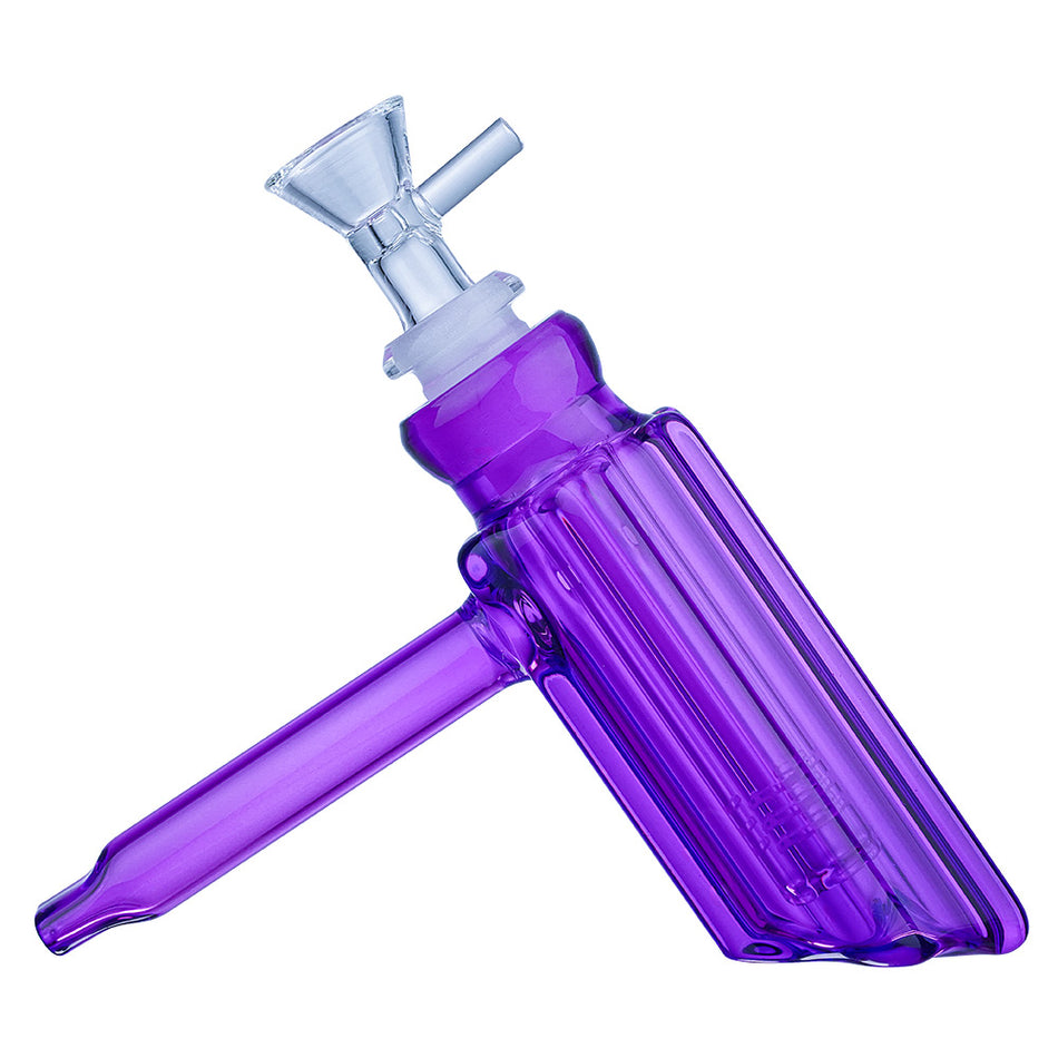 (BUBBLER) 5" SEE THRU BUBBLER - PURPLE