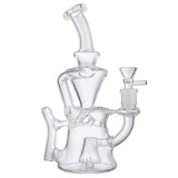 (WATER PIPE) 8" HIGH END "VORTEX RECYCLER" - CLEAR