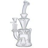 (WATER PIPE) 8" HIGH END "VORTEX RECYCLER" - CLEAR
