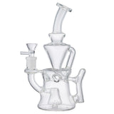 (WATER PIPE) 8" HIGH END "VORTEX RECYCLER" - CLEAR