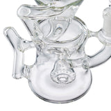 (WATER PIPE) 8" HIGH END "VORTEX RECYCLER" - CLEAR