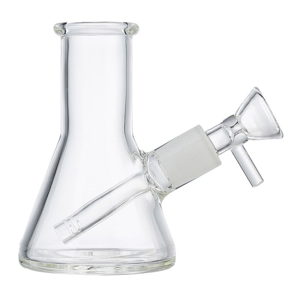 (WATER PIPE) 4" HEAVY MINI BEAKER - CLEAR