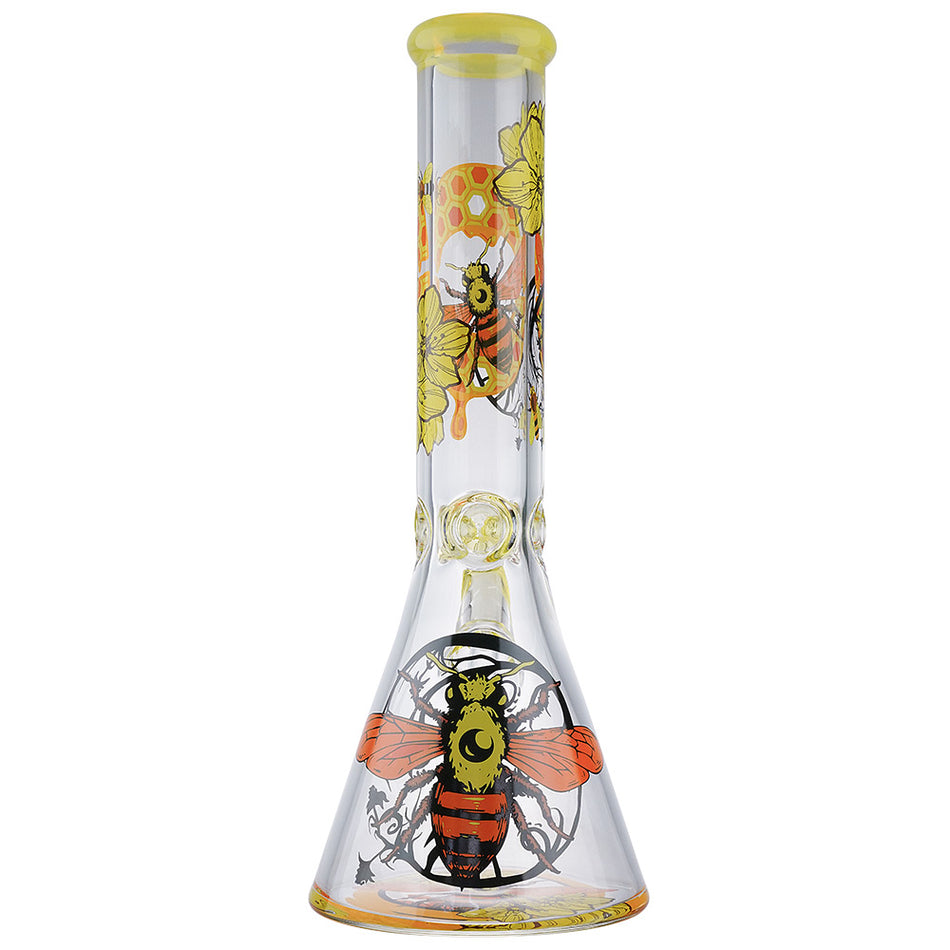 (WATER PIPE) 14" HONEY BEE 7mm THICK - YELLOW