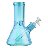 (WATER PIPE) 8" SEE THROUGH COLOR 7mm THICK - BLUE