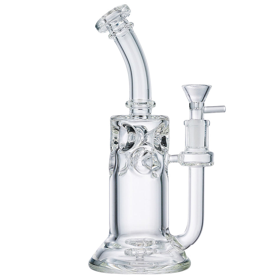 (WATER PIPE) 9" CLEAR HIGH-END "PHANTOM DRIFT"