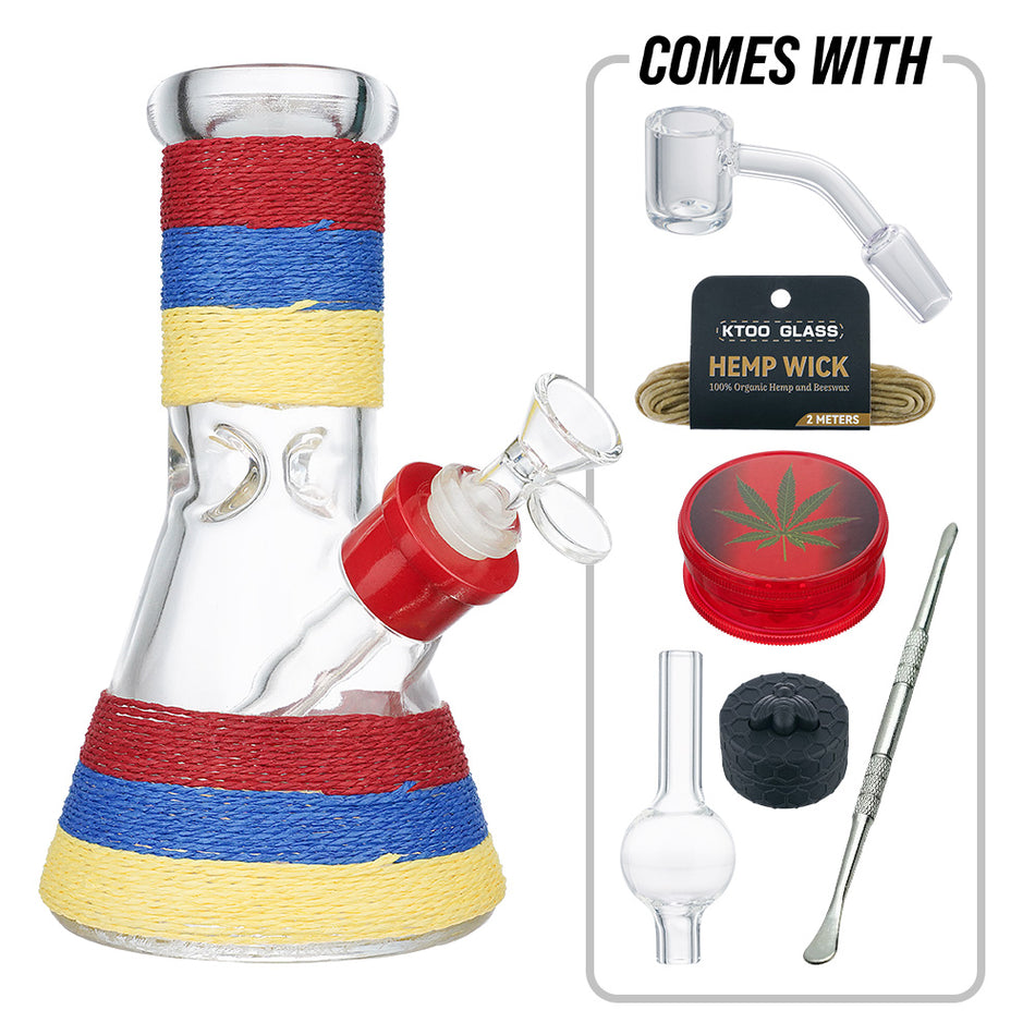 (WATER PIPE) 8" KTOO BEAKER SET FTZ089 - RED