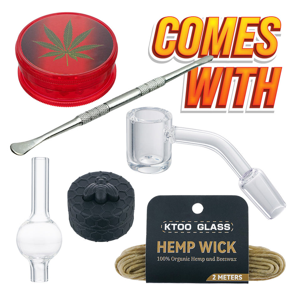 (WATER PIPE) 8" KTOO BEAKER SET FTZ089 - RED