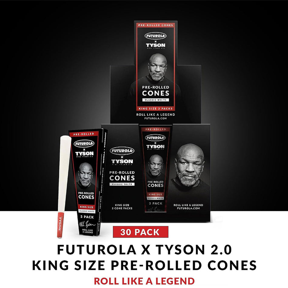 (CONE) FUTUROLA X TYSON PRE ROLLED CONE KING SIZE 3CT 30PK