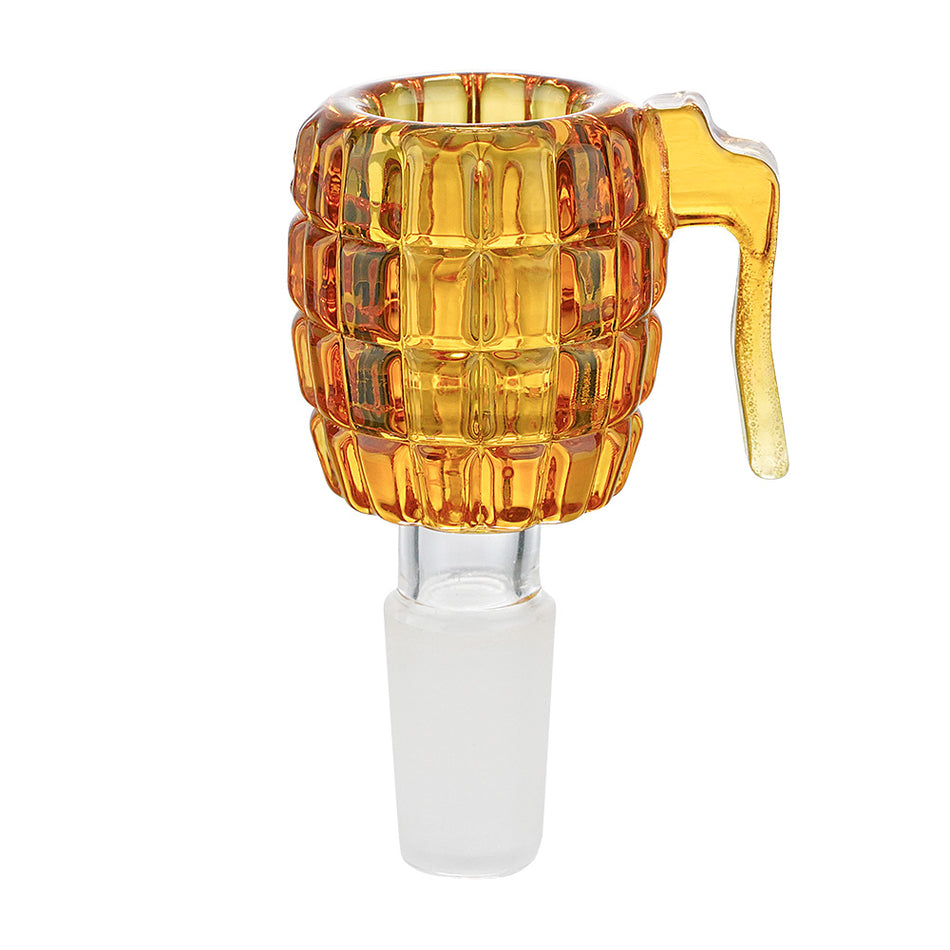 (BOWL) 14mm BIG BOWL GRENADE - AMBER