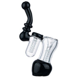 (BUBBLER) 6" DOUBLE CHAMBER SPIRAL - BLACK