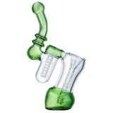 (BUBBLER) 6" DOUBLE CHAMBER SPIRAL - GREEN