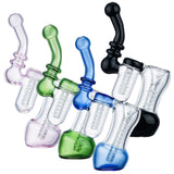(BUBBLER) 6" DOUBLE CHAMBER SPIRAL - GREEN
