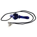 (HAND PIPE) 2.5" NECKLACE - BLUE