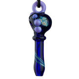 (HAND PIPE) 2.5" NECKLACE - BLUE