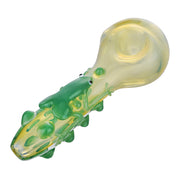 (HAND PIPE ) 4.7" FROG ON THE PIPE - GREEN