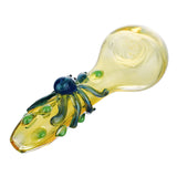 (HAND PIPE ) 4.5" OCTOPUS ON HANDLE - BLUE