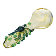 (HAND PIPE ) 4.5" OCTOPUS ON HANDLE - GREEN TEAL