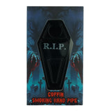 (HAND PIPE ) 3.5" R.I.P COFFIN - BLACK