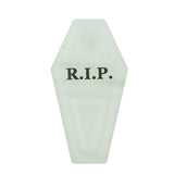 (HAND PIPE ) 3.5" R.I.P COFFIN - WHITE