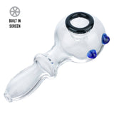 (HAND PIPE) 4" SPOON PIPE WITH BUILT IN SCREEN - BLACK