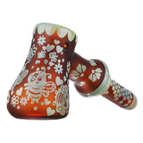 (HAND PIPE) 6" HONEYBEE HAMMER - AMBER