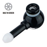 (HAND PIPE) 4.5" TWO TONE BUILT IN SCREEN - BLACK WHITE