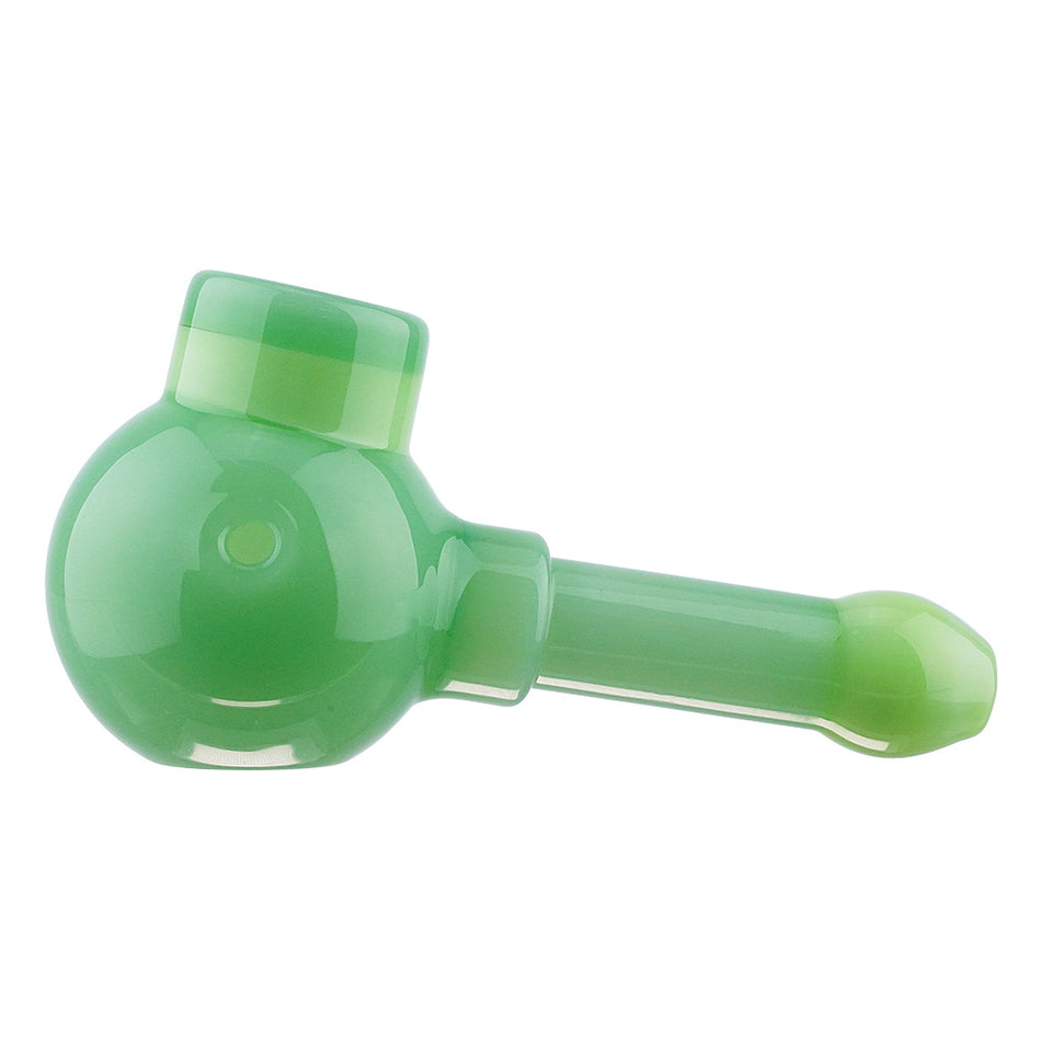 (HAND PIPE) 4.5" TWO TONE BUILT IN SCREEN - LIME JADE GREEN