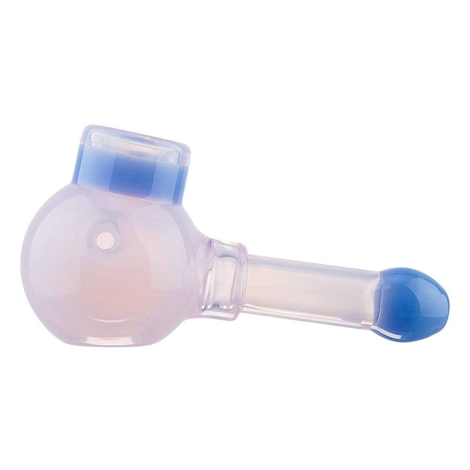 (HAND PIPE) 4.5" TWO TONE BUILT IN SCREEN - PINK BLUE