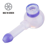 (HAND PIPE) 4.5" TWO TONE BUILT IN SCREEN - PINK PURPLE