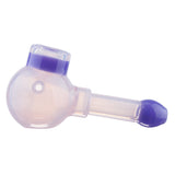 (HAND PIPE) 4.5" TWO TONE BUILT IN SCREEN - PINK PURPLE