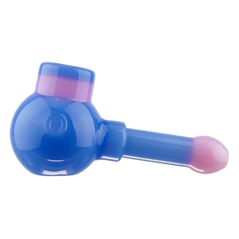 (HAND PIPE) 4.5" TWO TONE BUILT IN SCREEN - BLUE PINK
