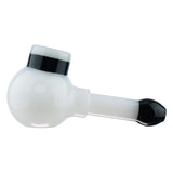 (HAND PIPE) 4.5" TWO TONE BUILT IN SCREEN - WHITE BLACK