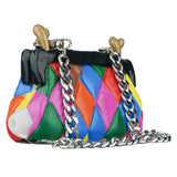 (HAND PIPE) 5.3" CLAY HAND BAG WITH CHAIN