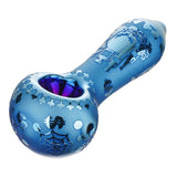 (HAND PIPE ) 3.5" SHINNY DESIGN - BLUE