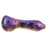 (HAND PIPE ) 3.5" SHINNY DESIGN - PURPLE PINK