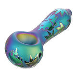 (HAND PIPE ) 3.5" SHINNY DESIGN - TEAL